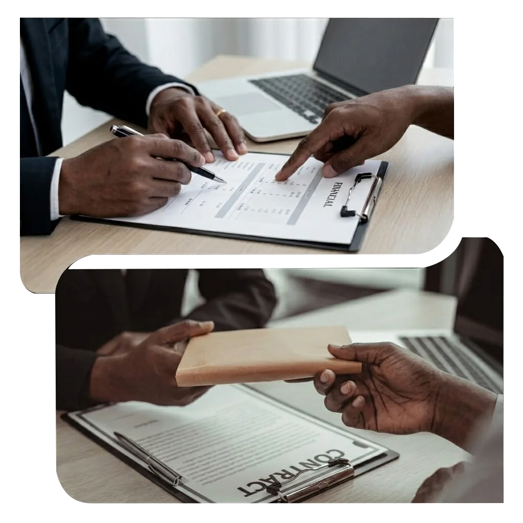 Professional financial advisors at work